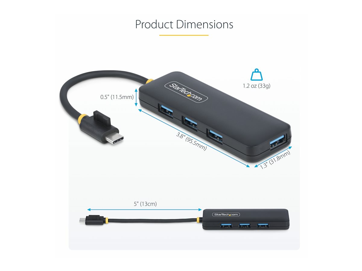 StarTech.com 4-Port USB-C Hub, 5Gbps, USB-C to 4x USB-A, Bus Powered - rozbočovač - 4 porty – foto 11