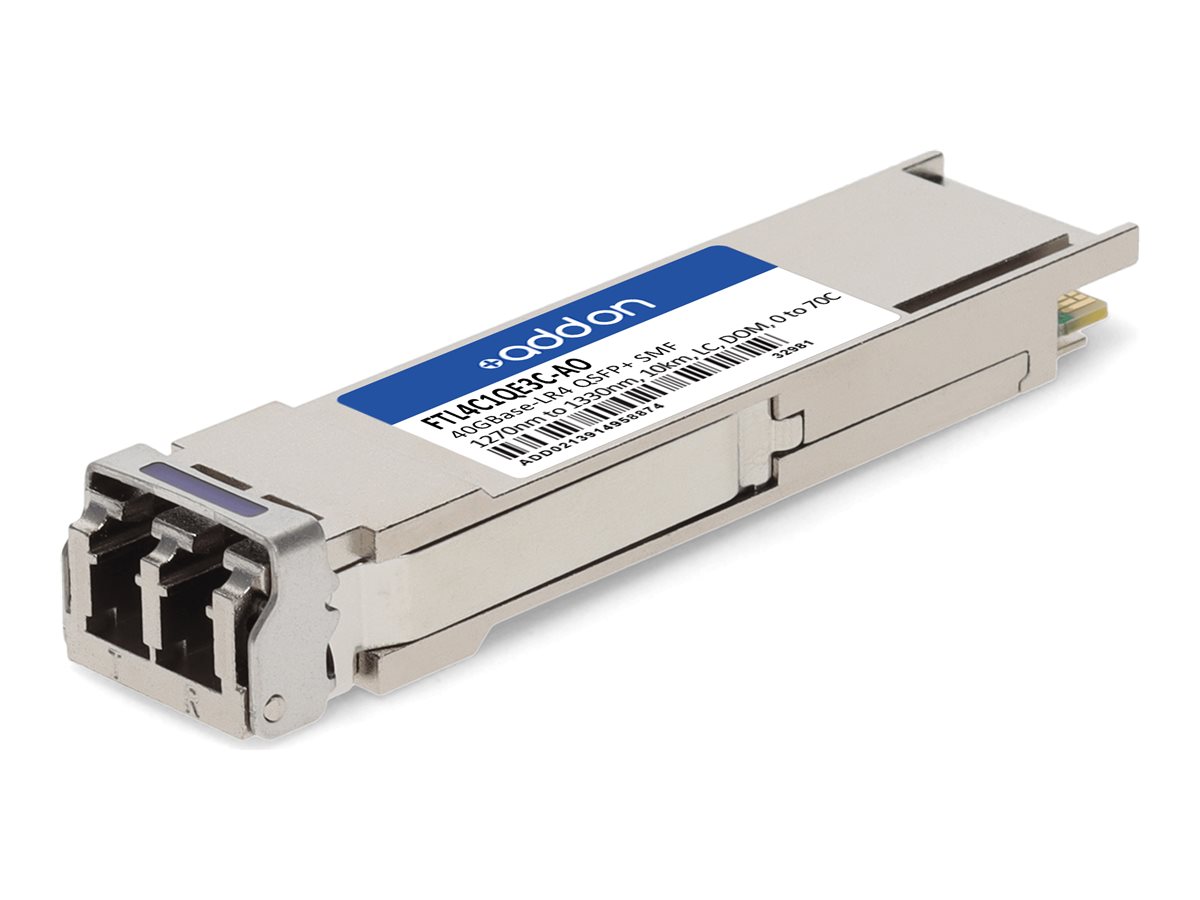 AddOn - QSFP+ transceiver module (equivalent to: Finisar FTL4C1QE3C)