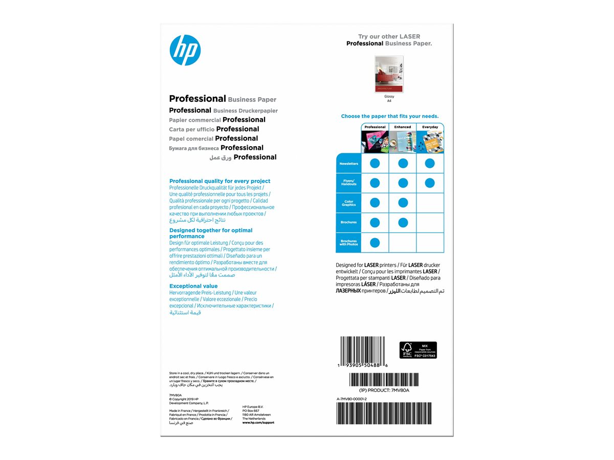 HP Professional - Matt - A4 (210 x 297 mm) - 200 g/m² - 150 Blatt Fotopapier - für Laser MFP 13X; LaserJet Managed Flow MFP E87660; Neverstop 1001; Neverstop Laser MFP 12XX