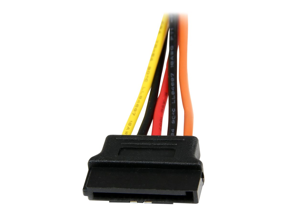 StarTech.com 6in Latching SATA Power Y Splitter Cable Adapter - M/F - 6 inch Serial ATA Power Cable Splitter - SATA Power Y Cable Adapter - separátor k napájení - SATA napájení do SATA napájení - 15.24 cm – foto 3
