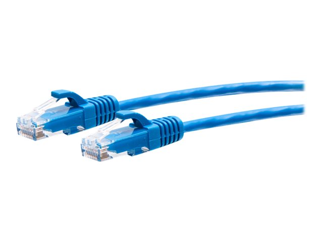 C2G 25ft (7.6m) Cat6a Snagless Unshielded (UTP) Slim Ethernet Network Patch Cable - Blue - patch kabel - 7.6 m - modrá – foto 2