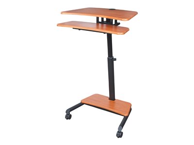 BALT Up-Rite Workstation mobile trapeze cherry black base
