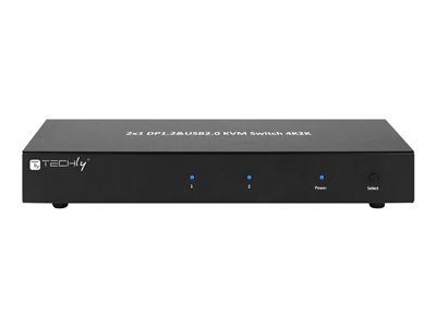 8051128101928 - TECHly 2-Port DisplayPort12 Dual-Monitor KVM Switch - KVM- Audio- USB-Switch - 2 Anschlüsse