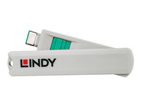 Kit bloqueur de port USB Type C avec clé et 4 verrous, vert