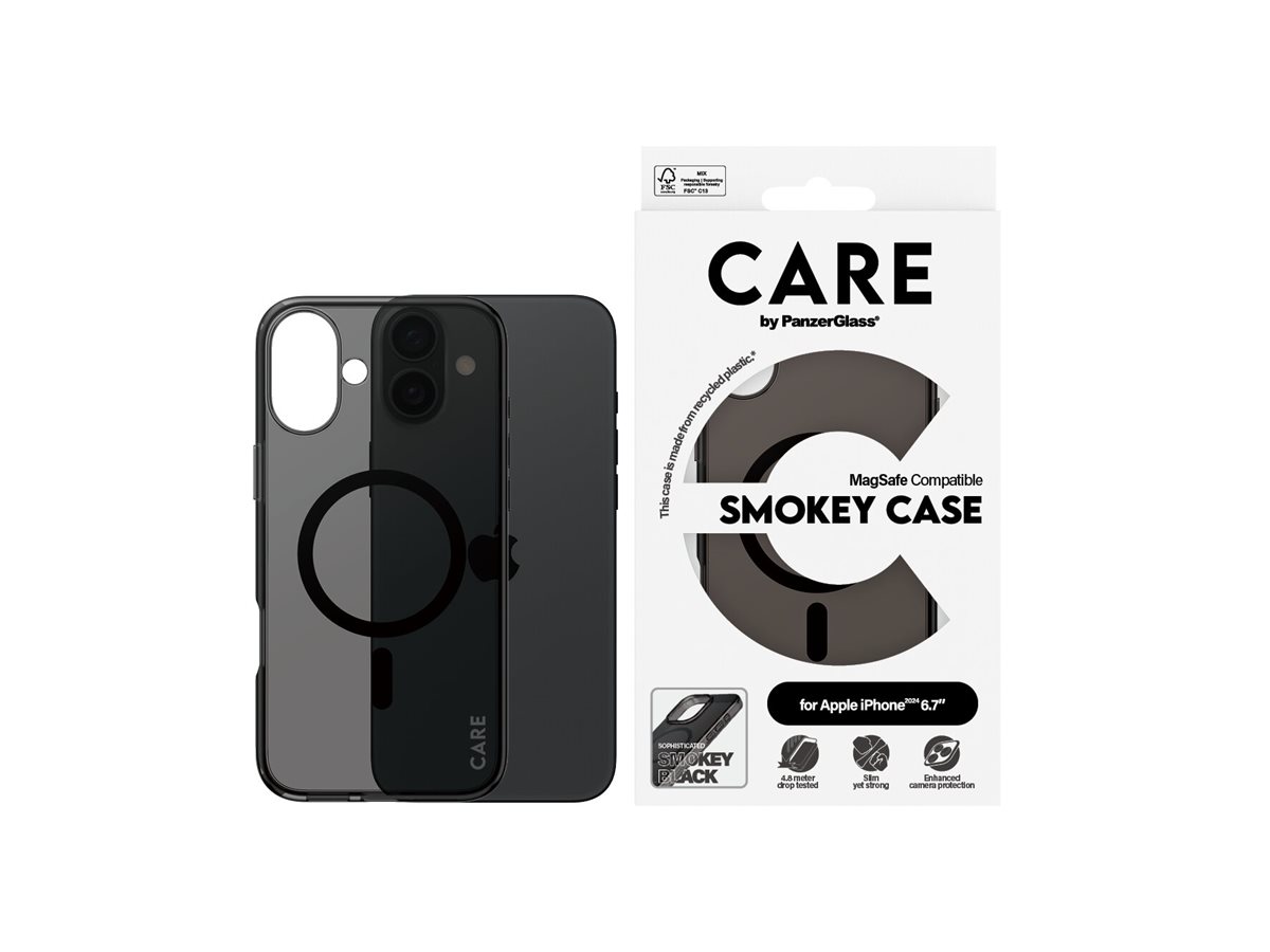 PanzerGlass CARE kryt Apple iPhone 16 Plus MagSafe Smokey kouřový/černý – foto 4