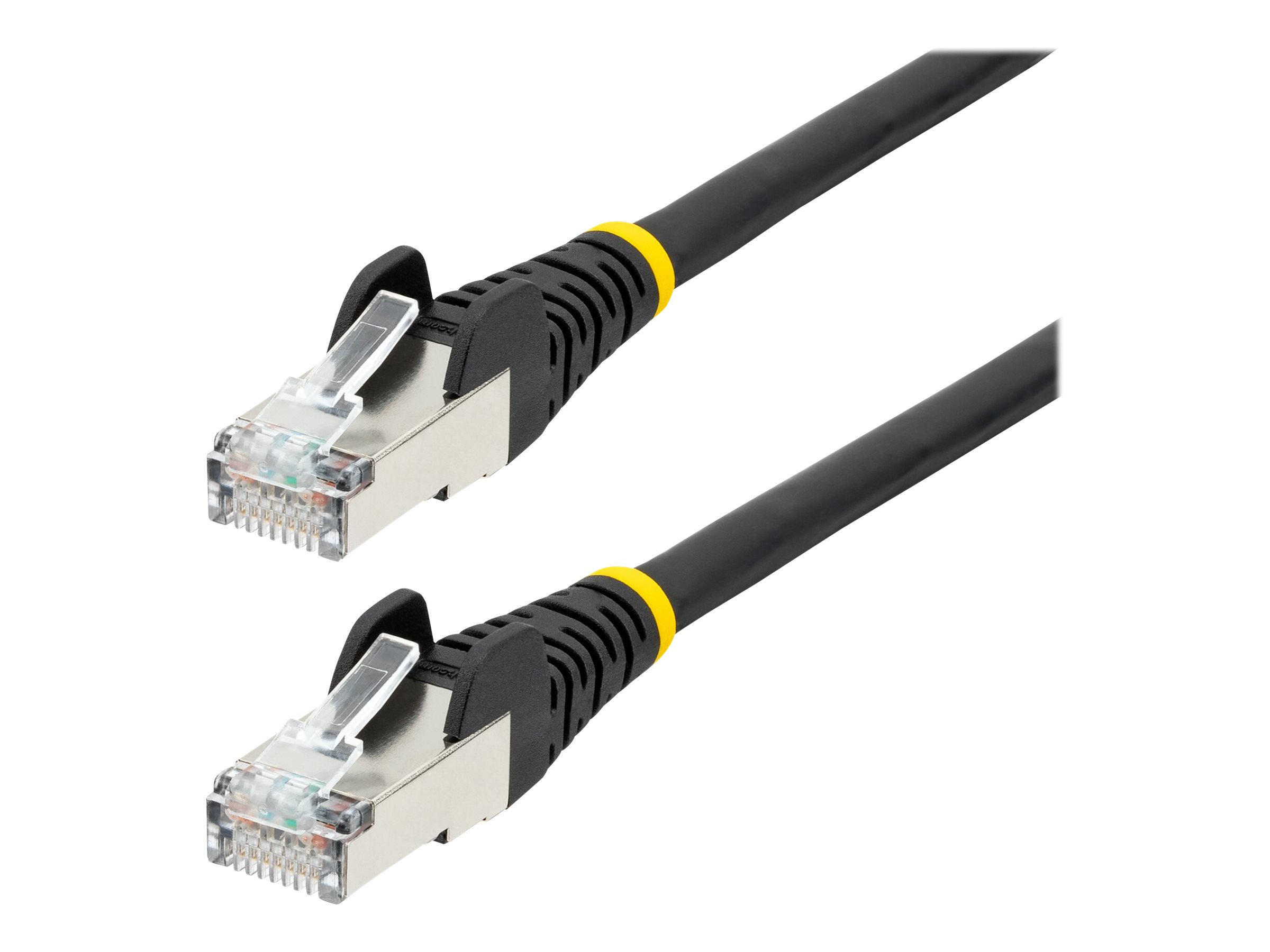 Startech 4ft LSZH CAT6a Ethernet Cable, Black, 10 Gigabit Snagless RJ45 100W PoE Patch Cord, CAT 6A 10GbE 27AWG S/FTP Network Cable w/Strain Relief, ETL