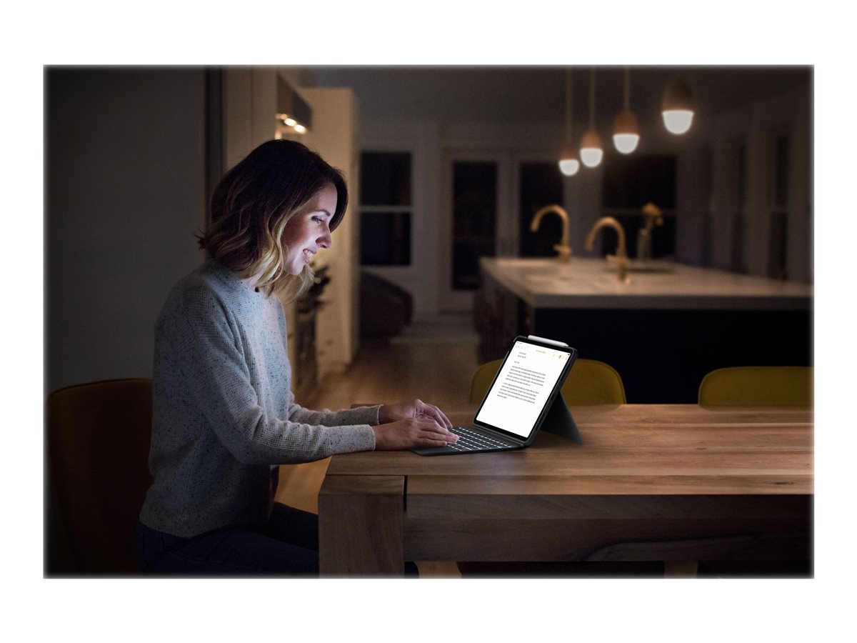 Logitech Combo Touch - klávesnice a pouzdro - s trackpad - QWERTY - španělská - oxfordská šedá Vstupní zařízení – foto 10