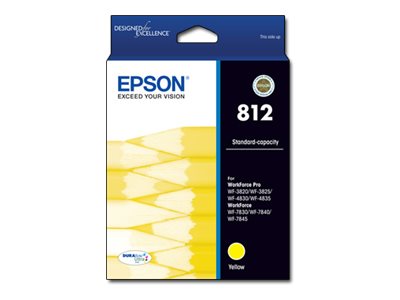 Epson 812 yellow original ink Package view Front 80400
