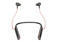 Poly Voyager 6200 - Headset - ear-bud - over-the-ear mount - Bluetooth - wireless, wired - active noise canceling - USB-A - black - Certified for Microsoft Teams