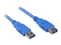 Sharkoon USB 3.0 USB forlængerkabel 2m Sort