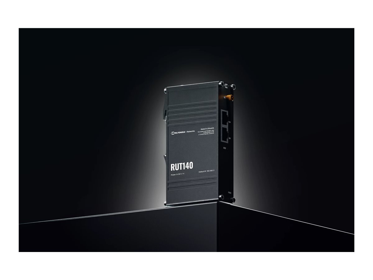 Teltonika RUT140 wireless router Wi-Fi DIN rail Usage / lifestyle Right-angle 72740