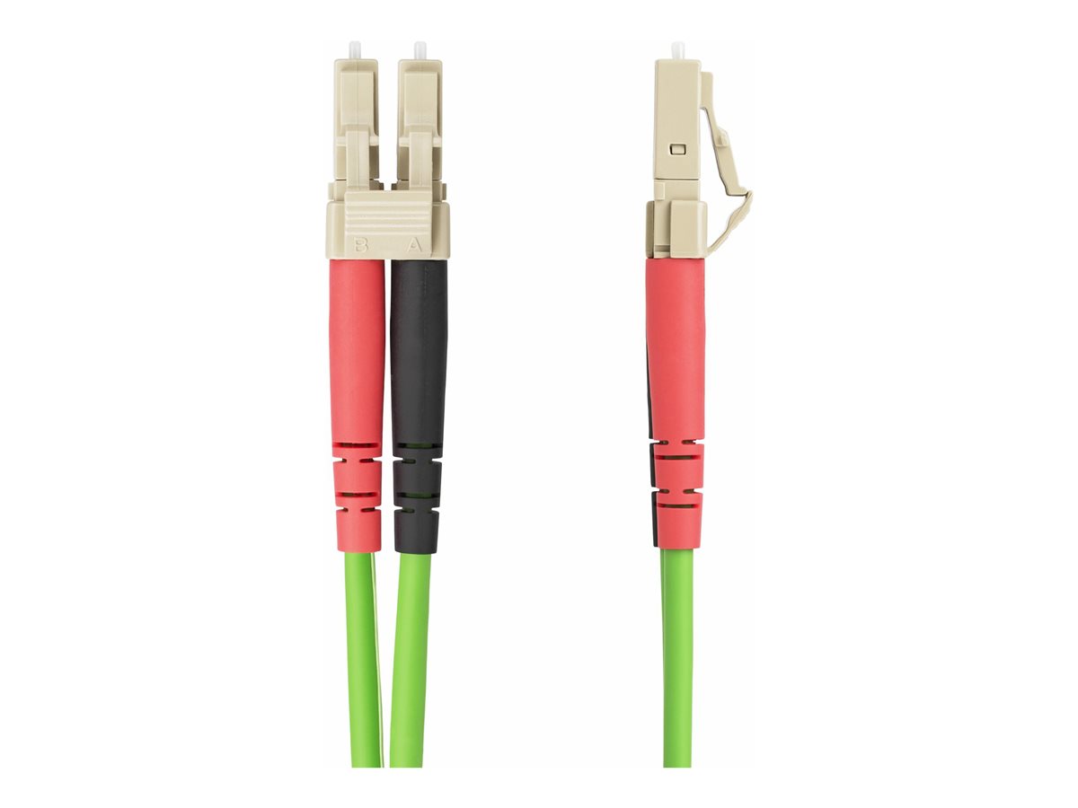 StarTech.com 1m (3ft) LC to LC (UPC) OM5 Multimode Fiber Optic Cable, 50/125µm Duplex LOMMF Zipcord, VCSEL, 40G/100G, Bend Insensitive, Low Insertion Loss, LSZH Fiber Patch Cord - patch kabel - 1 m - 1 m - zelená – foto 2