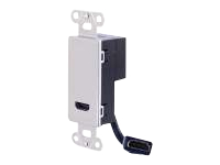 C2G HDMI Pass Through Decorative Wall Plate - Aluminum