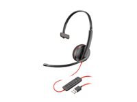 HP Poly Blackwire 3210 - Blackwire 3200 Series - headset - on-ear - wired - USB-A - black - Skype Certified, Cisco Jabber Certified, Avaya Certified