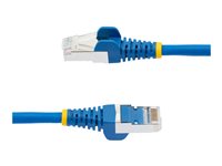 Startech 50cm CAT6a Ethernet Cable - Blue - Low Smoke Zero Halogen (LSZH) - 10GbE 500MHz 100W PoE++ Snagless RJ-45 w/Strain R