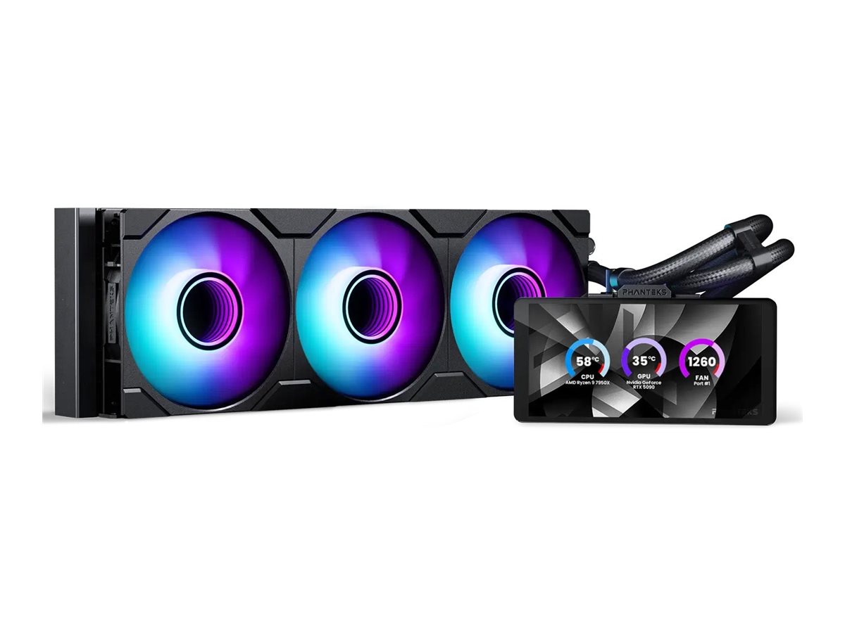 Phanteks Glacier One 360M25 LCD processor liquid cooling Product shot Front 79800