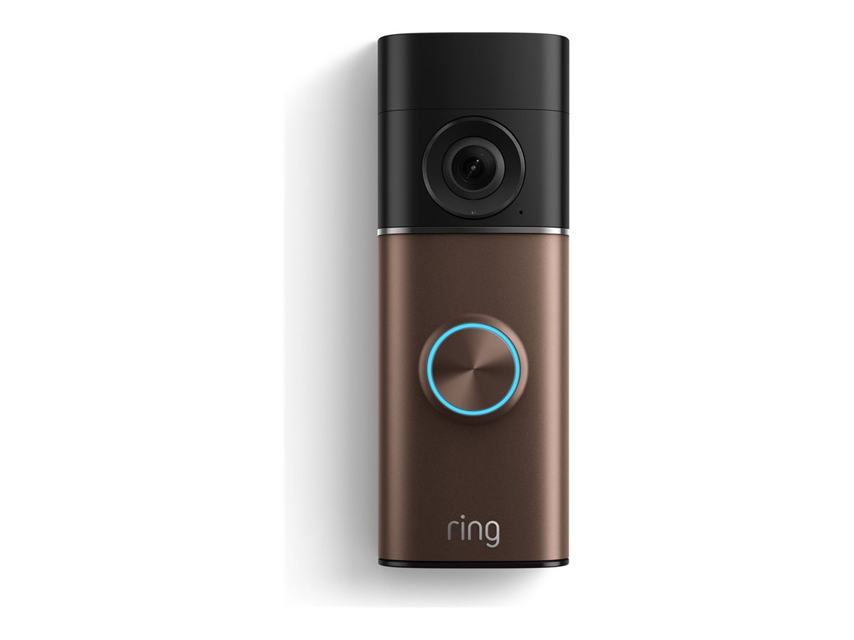 Ring, 2nd Gen, doorbell camera, 2K, newest model, retinal 2K with wide-angle video, up to 6x enhanced zoom, two-way talk, and built-in battery, 802.11a/b/g/n, matte mocha