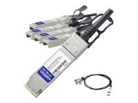 AddOn - Câble d'attache directe 40GBase - Conformité TAA - SFP+ pour QSFP+ 