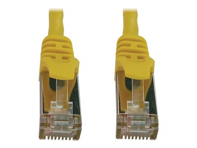 Eaton Tripp Lite Series Cat6a 10G Snagless Shielded Slim STP Ethernet Cable (RJ45 M/M), PoE, Yellow, 3 ft. (0.9 m)