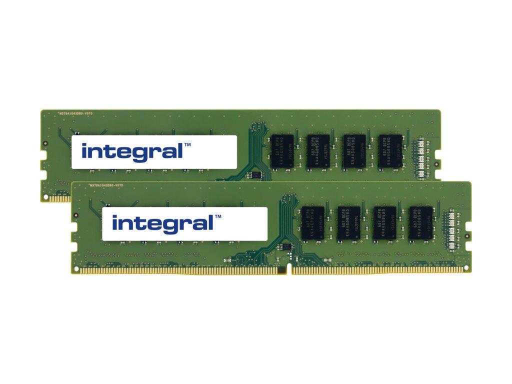 An image of Integral - DDR4 - kit - 32 GB: 2 x 16 GB - DIMM 288-pin - 2400 MHz / PC4-19200 - unbuffered