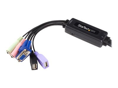 StarTech.com 2 Port USB VGA Cable KVM Switch with Audio