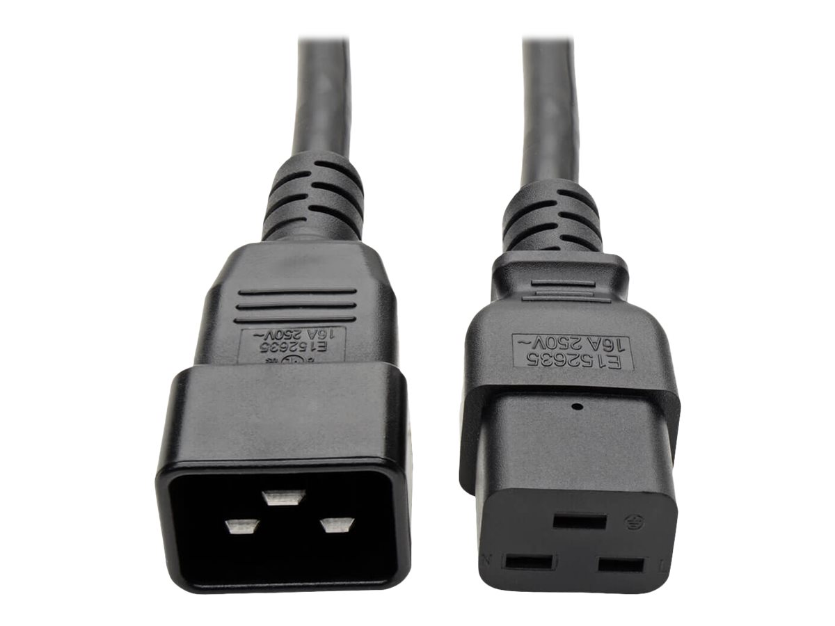 Tripp Lite 3ft Power Cord Extension Cable C19 to C20 Heavy Duty 15A 14AWG 3'