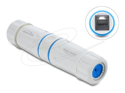 DELOCK Kabelverbinder RJ45 Bu > Bu Cat.6A M23.5 x 1,5mm IP68