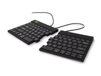 R-Go Split Ergonomiske tastatur, QWERTY (US), sort, kablet Tastatur Kabling US