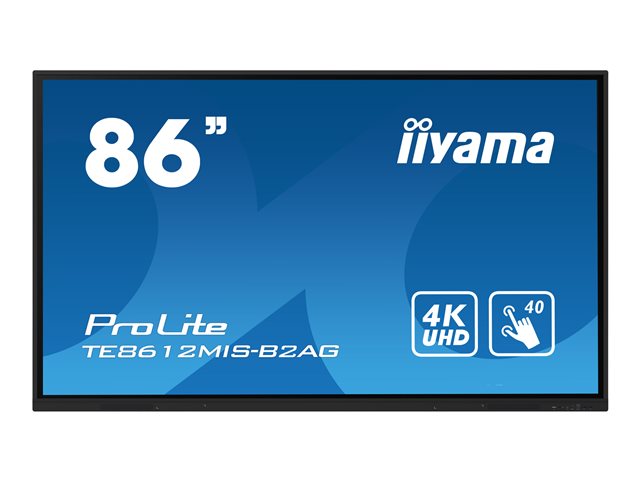 Image of iiyama ProLite TE8612MIS-B2AG 86" Class (85.6" viewable) LCD flat panel display - 4K - for digital signage / interactive communication