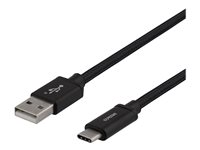 DELTACO USB 2.0 USB Type-C kabel 1m Sort