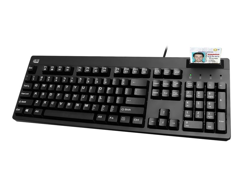SMART CARD READER DESKTOP KEYBOARD UK LAYOUT – Adesso