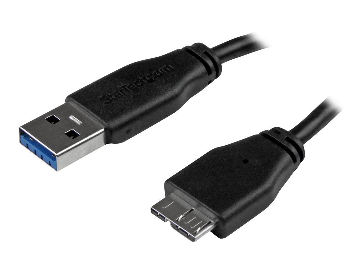 StarTech.com 15cm 6in Short Slim USB 3.0 A to Micro B Cable M/M - Mobile Charge Sync USB 3.0 Micro B Cable for Smartphones and Tablets (USB3AUB15CMS) - kabel USB - Micro-USB typu B do USB typ A - 15 cm