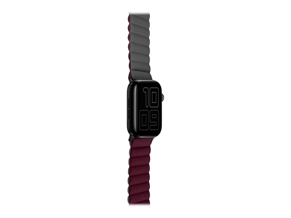 LOGiiX Vibrance Link Strap for Apple Watch - 42/44/45/49mm - Black/Burgundy