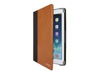 Maroo Executive Folio - Flip cover for tablet - synthetic leather, 1650D ballistic nylon - tobacco - for Apple iPad Air 2
