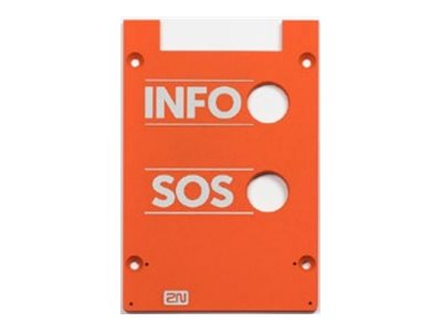 2N IP Safety Control panel faceplate front, INFO and SOS, two 