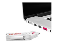 Clé USB et 4 bloqueurs de ports USB, Rose