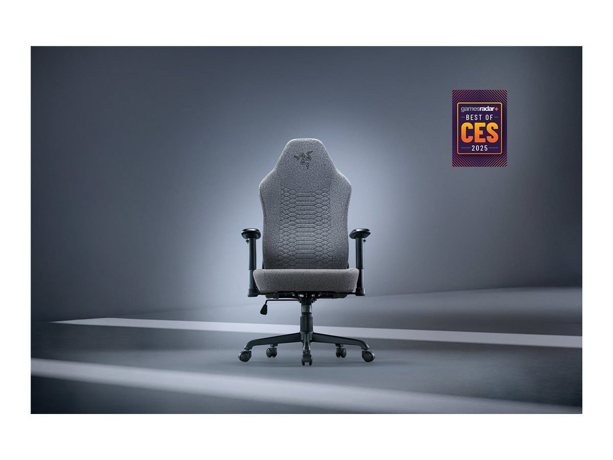 Razer Iskur V2 X, gaming chair, fabric, light grey