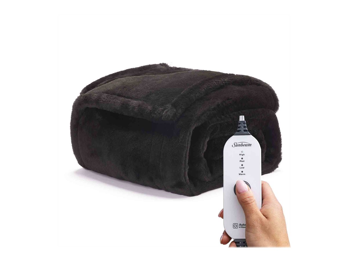 Sunbeam Heated Throw Faux Fur