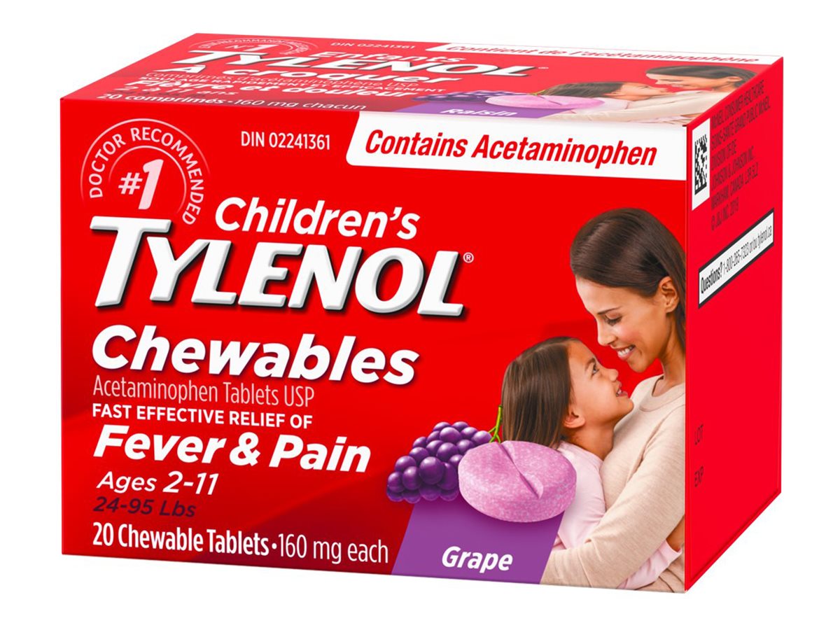 TYLENOL CHILD'S CHEW GRAPE 20'S