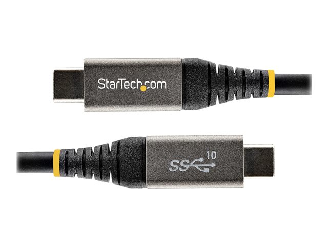 StarTech 20" (50cm) USB C Cable 10Gbps, USB 3.1/3.2 Gen 2 Type-C Cable, 100W (5A) Power Delivery Charging, DP Alt Mode, USB-C to C Cord, For USB-C Lap