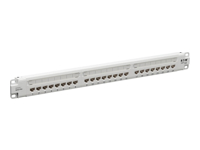 Eaton Tripp Lite Series 24-Port Cat6 Patch Panel - 4PPoE Compliant, 110/Krone, 568A/B, RJ45 Ethernet, 1U Rack-Mount, White, TAA