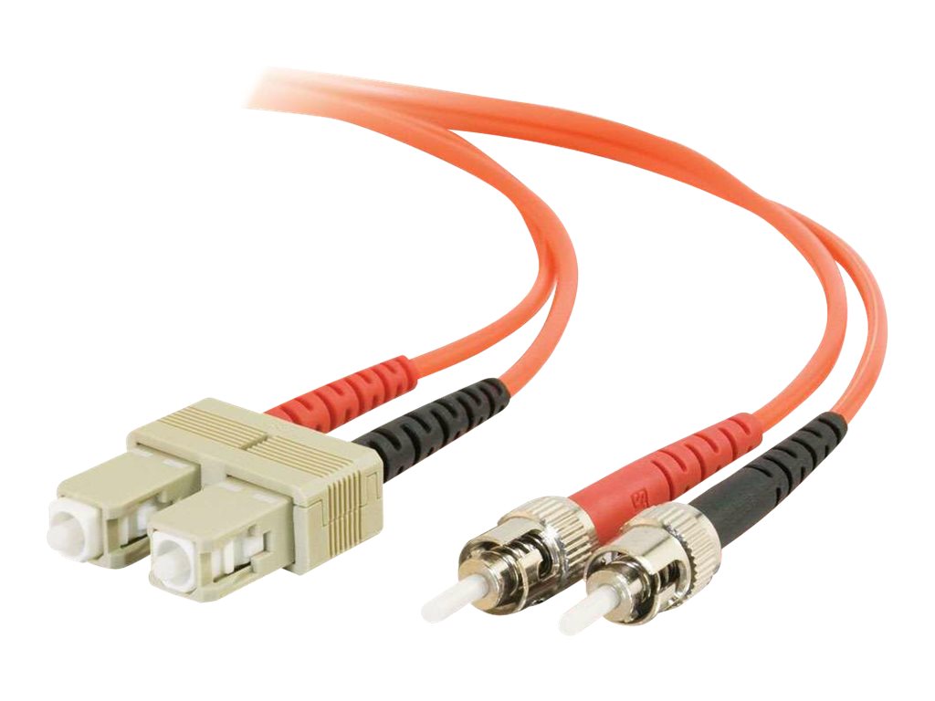 C2G SC-ST 50/125 OM2 Duplex Multimode PVC Fiber Optic Cable (LSZH) - síťový kabel - 3 m - 3 m - oranžová