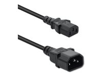 Qoltec Strøm IEC 60320 C14 Power IEC 60320 C13 Sort 1m Strømkabel