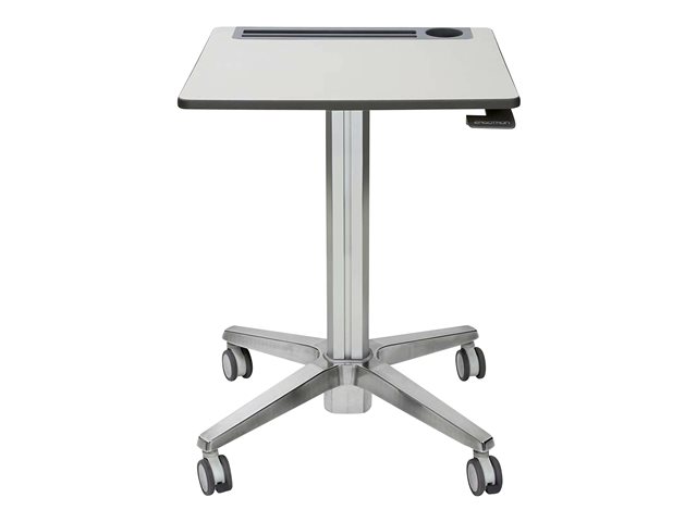 Ergotron Learnfit Short Sit Standing Desk Rectangular Grey Silver Ergotron Learnfit Short Sit Standing Desk Rectangular Grey Silver