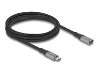 Delock USB Type-C forlængerkabel 2m Sort Grå