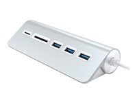 Satechi Aluminum USB 3.0 Hub and Card Reader - Silver -ST-3HCRS