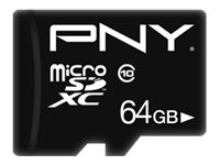PNY Performance Plus - Flash-Speicherkarte - 64 GB - Class 10 - microSDXC