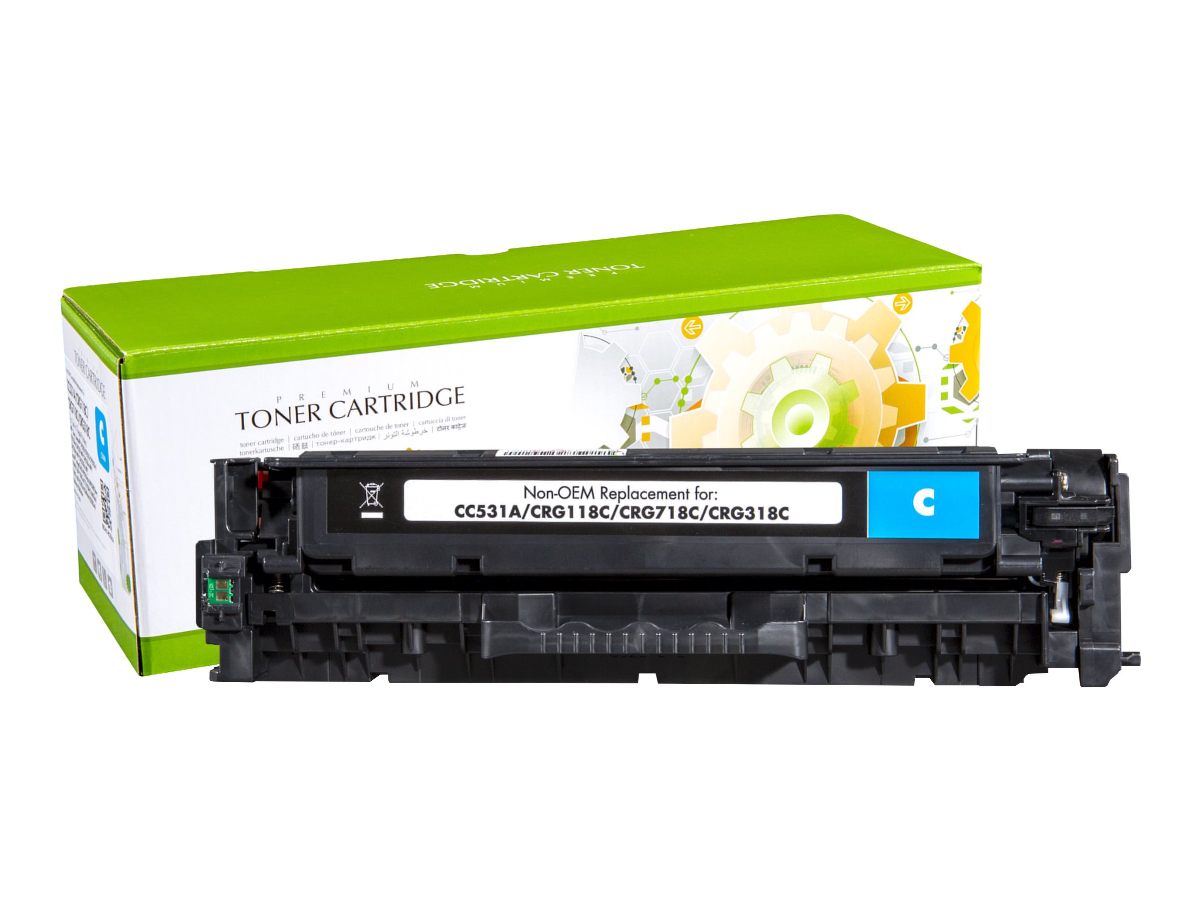 STATIC Toner cartridge compatible with HP CC531A/Canon 2661B002 cyan remanufactured 2.800 pages