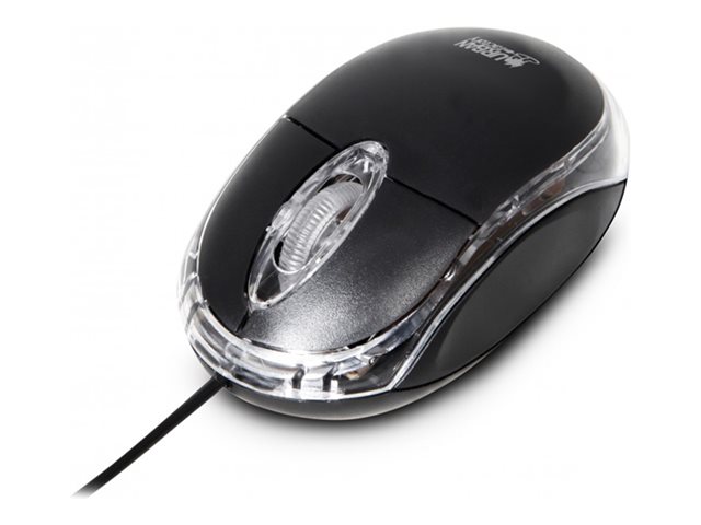 Urban Factory Cristal Mouse Optical USB 2.0, 800dpi, Internal Light, Black