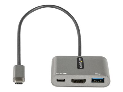 StarTech.com 4-Port USB-C Hub with 100W Power Delivery Pass-Through - 2X  USB-A + 2X USB-C - 5Gbps - 1ft (30cm) Long Cable - Portable USB Type-C to